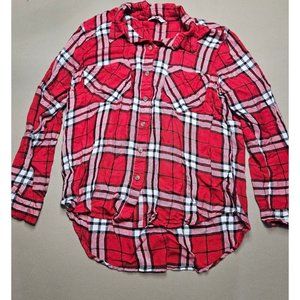 Lucky Brand Womens Plaid Button Up Shirt SZ L